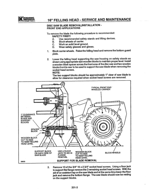 Koehring 16 Inch, 20 Inch  (JD643D) Felling Heads (SN 68004 – & 62271 –) Parts Catalog Manual - Image 4