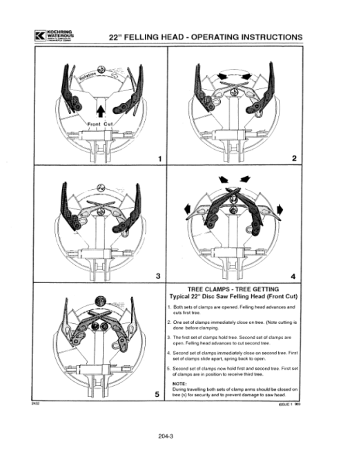 Koehring 22 Inch High Speed Forestry Felling Heads (SN 65001 and up) Parts Catalog Manual - WC700893400 - Image 3