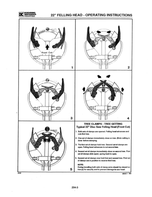 Koehring 18 Inch, 20 Inch, 22 Inch, 24 Inch Felling Heads Parts Catalog Manual - Image 4