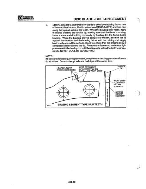 Koehring 18 Inch, 20 Inch, 22 Inch, 24 Inch Felling Heads Parts Catalog Manual - Image 2