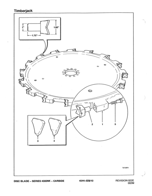 Koehring 18 Inch (Valmet) Felling Heads (SN 68110 – 970775) Parts Catalog Manual - Image 2