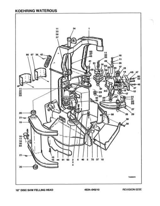 Koehring 18 Inch (Bell) Felling Heads (SN 68166-970775) Parts Catalog Manual - WC701412000 - Image 2