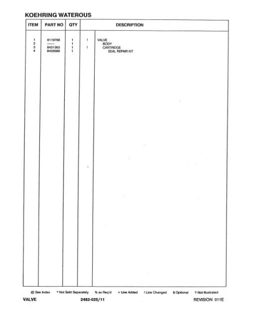 Koehring 746B (Hyundai) Felling Heads (SN 1305-1327 & 0012-0508) Parts Catalog Manual - WC701472900 - Image 4