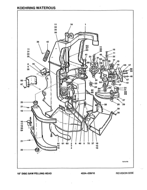 Koehring 18 Inch, 20 Inch (Hydro-Ax 611B) Felling Heads (SN 68280-970775 & 64150-970775) Parts Catalog Manual - Image 2