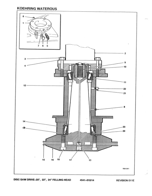 Koehring 20 Inch (Link Belt 2800) Felling Heads (SN 64150-970775) Parts Catalog Manual - WC701555200 - Image 2