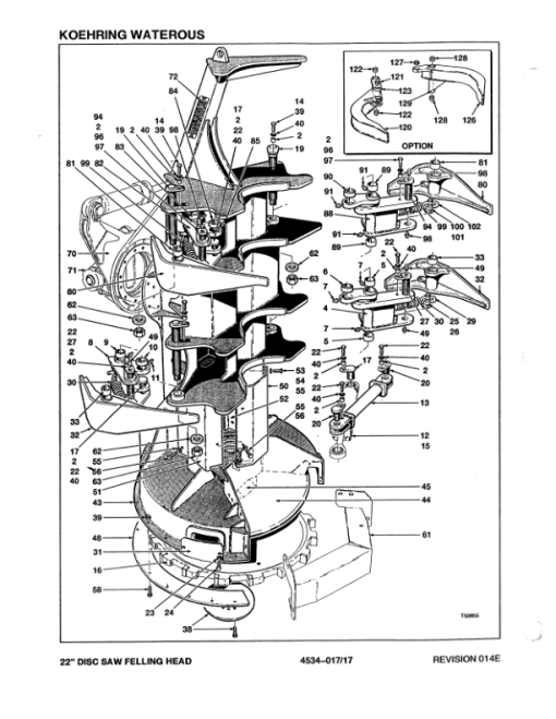 Koehring 18 Inch, 20 Inch, 22 Inch, 24 Inch Standard Felling Heads Parts Catalog Manual - WC701555400 - Image 3