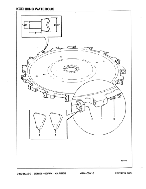 Koehring 18 Inch, 20 Inch, 22 Inch, 24 Inch Standard Felling Heads Parts Catalog Manual - WC701555400 - Image 2