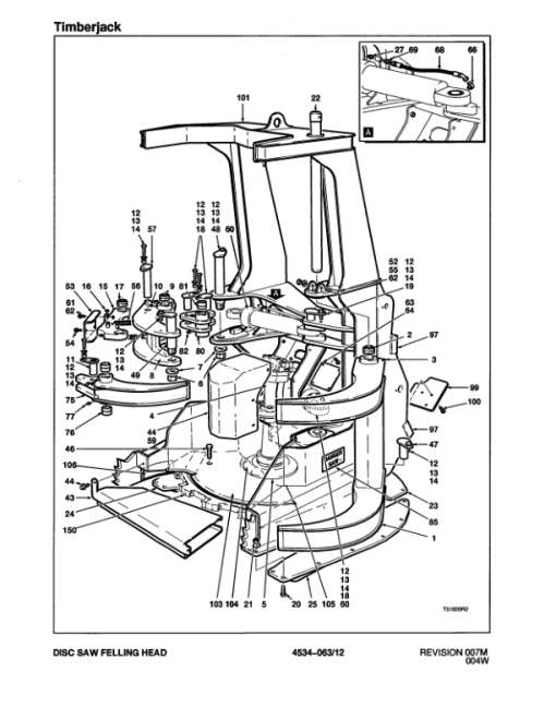 Timberjack D567 Dtt Disc Saw Felling Heads (SN 981030-10BA1599) Parts Catalog Manual - Image 4