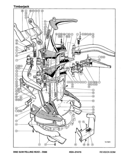 Timberjack D566 Dtt Disc Saw Felling Heads (SN 980770-) Parts Catalog Manual - WCF290082 - Image 2