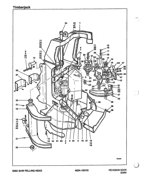 Timberjack D536 Felling Head (SN 980001-10BC1599) Parts Catalog Manual - WCF291297 - Image 2