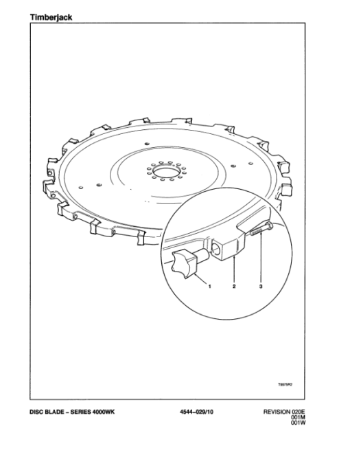 Timberjack S567 Stt Disc Saw Felling Heads (SN 10BC1594-10BC1899) Parts Catalog Manual - WCF294949 - Image 2