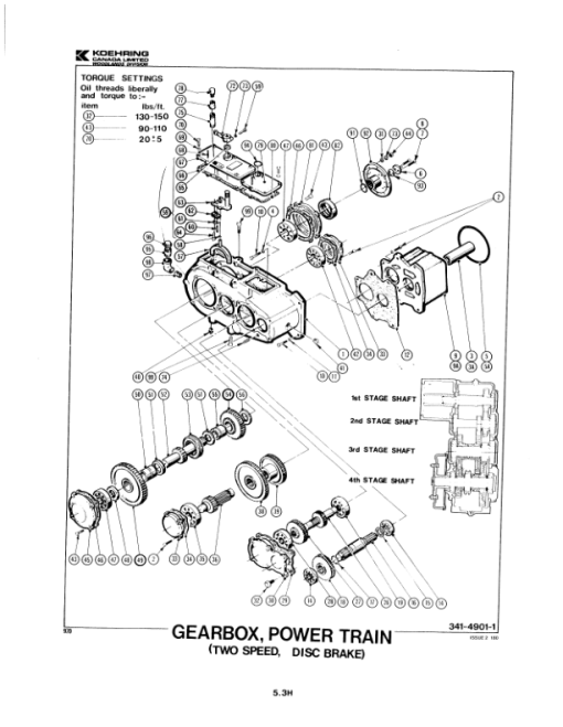 Koehring KH3D Harvester (SN 20069 and Up) Parts Catalog Manual - Image 2