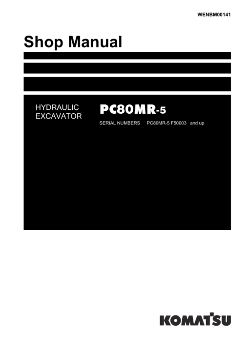 Komatsu PC80MR-5 Excavator Service Repair Manual