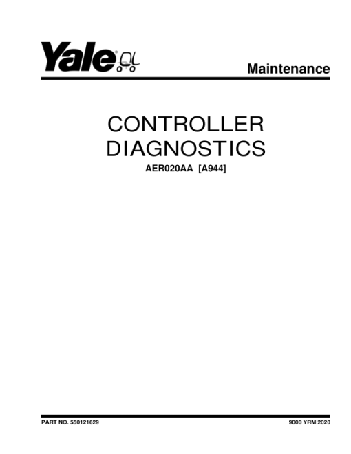 Yale AER020AA Lift Truck A944 Service Repair Manual - Image 3