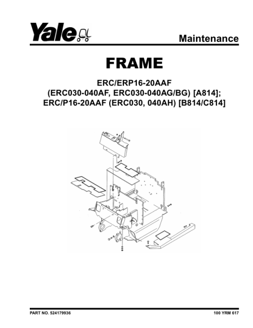 Yale ERC030AH, ERC040AH Forklift B814 Service Repair Manual - Image 3