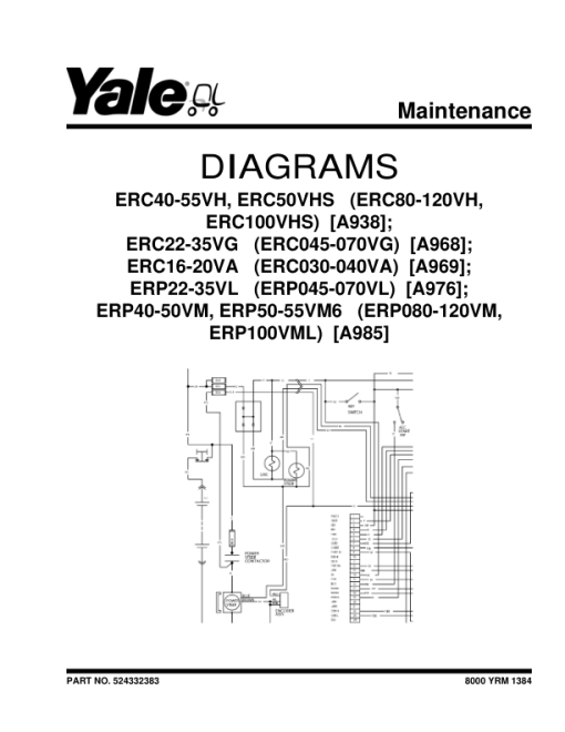 Yale ERC030VA, ERC035VA, ERC040VA Forklift A969 Service Repair Manual - Image 3