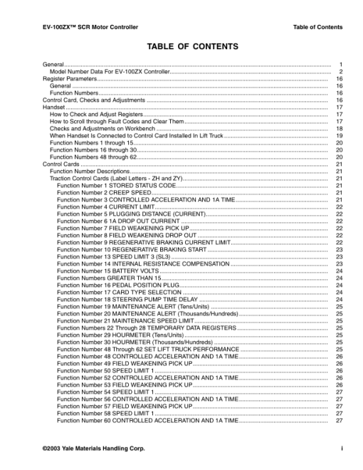 Yale ERC040ZG, ERC050ZG, ERC060ZG, ERC065ZG Forklift E108 Series Repair Manual - Image 3