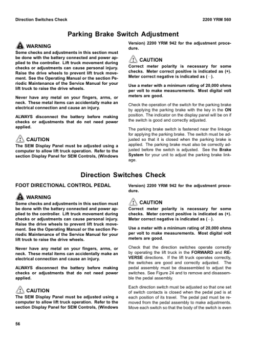 Yale ERC040ZG, ERC050ZG, ERC060ZG, ERC065ZG Forklift E108 Series Repair Manual - Image 5