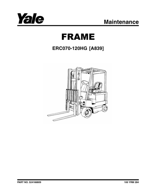 Yale ERC070HG, ERC080HG, ERC100HG, ERC120HG Forklift A839 Service Repair Manual - Image 2