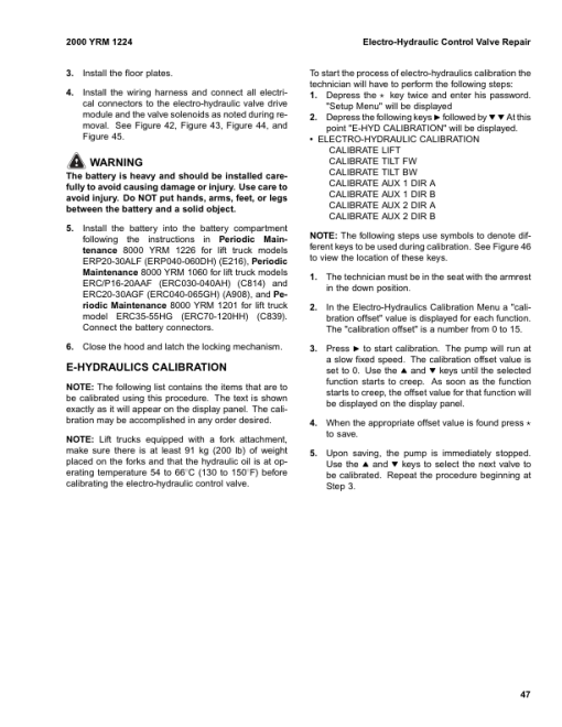 Yale ERC070HH, ERC080HH, ERC100HH, ERC120HH Forklift C841 Service Repair Manual - Image 5