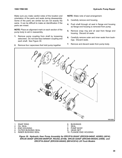 Yale ERC16AAF, ERP16AAF, ERC18AAF, ERP18AAF, ERC20AAF, ERP20AAF Forklift C814 Service Repair Manual - Image 4