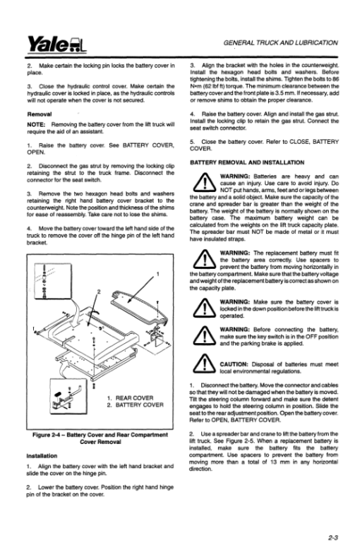 Yale ERC16ATF, ERC18ATF, ERC20ATF Forklift D807 Series Repair Manual - Image 2