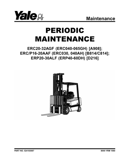 Yale ERC20AGF, ERC25AGF, ERC30AGF, ERC32AGF Forklift A908 Service Repair Manual - Image 2