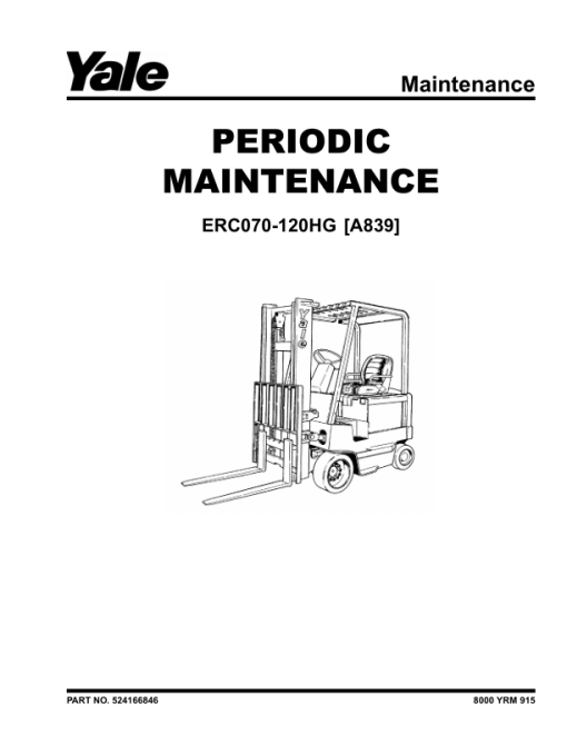 Yale ERC35HG, ERC40HG, ERC45HG, ERC55HG Forklift A839 Service Repair Manual - Image 2