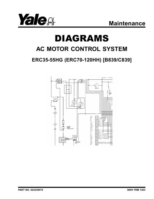 Yale ERC35HG, ERC40HG, ERC45HG, ERC55HG Forklift B839 Service Repair Manual - Image 2