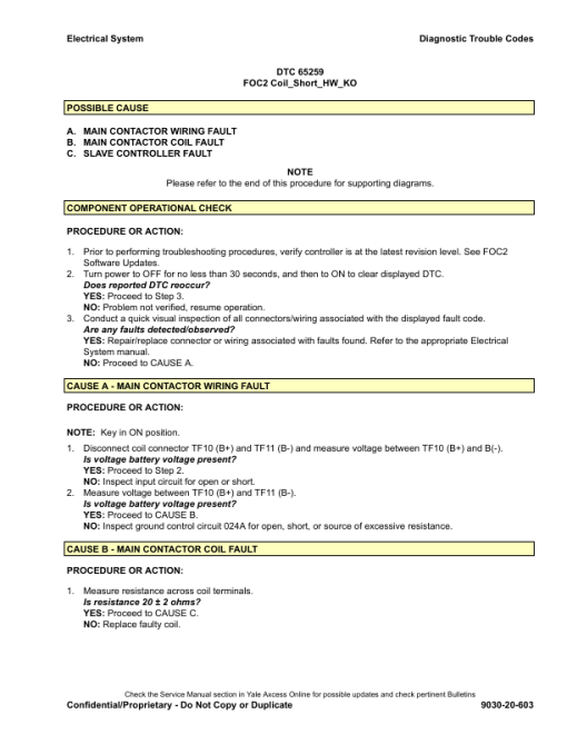 Yale ERP025VC, ERP030VC Electric Forklift B888 Service Repair Manual - Image 5