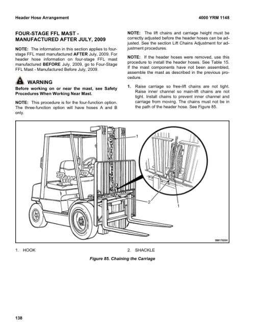 Yale ERP030TH, ERP035TH, ERP040TH Forklift F807 Series Repair Manual - Image 2