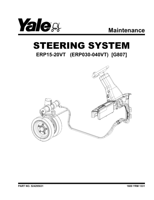 Yale ERP030VT, ERP035VT, ERP040VT Forklift G807 Series Repair Manual - Image 3