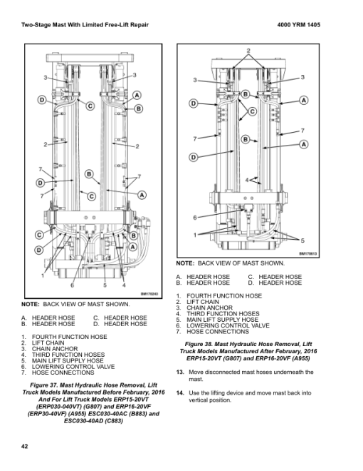 Yale ERP030VT, ERP035VT, ERP040VT Forklift G807 Series Repair Manual - Image 5