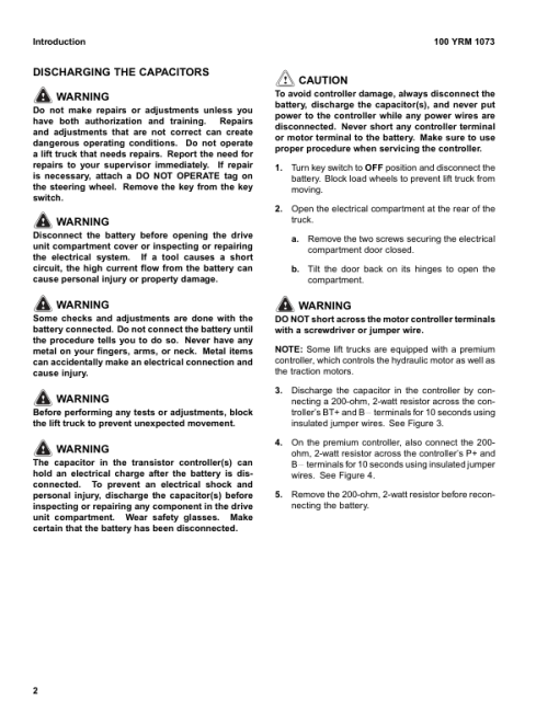 Yale ERP1.6ATF, ERP1.8ATF, ERP2.0ATF Forklift F807 Series Repair Manual - Image 4