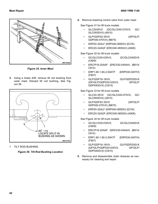 Yale ERP16AAF, ERC16AAF, ERP18AAF, ERC18AAF, ERP20AAF, ERC20AAF Forklift B814 Service Repair Manual - Image 4