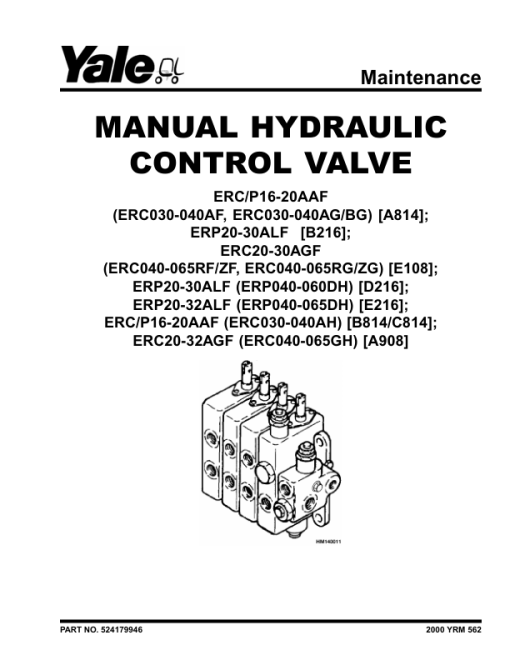 Yale ERP20ALF, ERP25ALF, ERP30ALF, ERP32ALF Forklift E216 Series Repair Manual