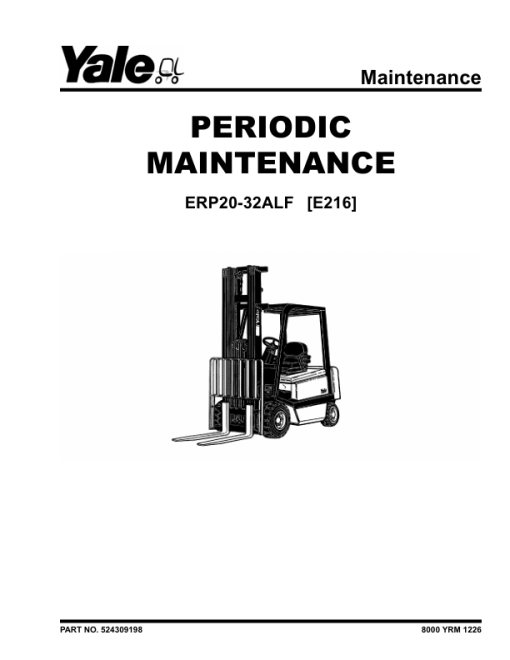 Yale ERP20ALF, ERP25ALF, ERP30ALF, ERP32ALF Forklift E216 Series Repair Manual - Image 3