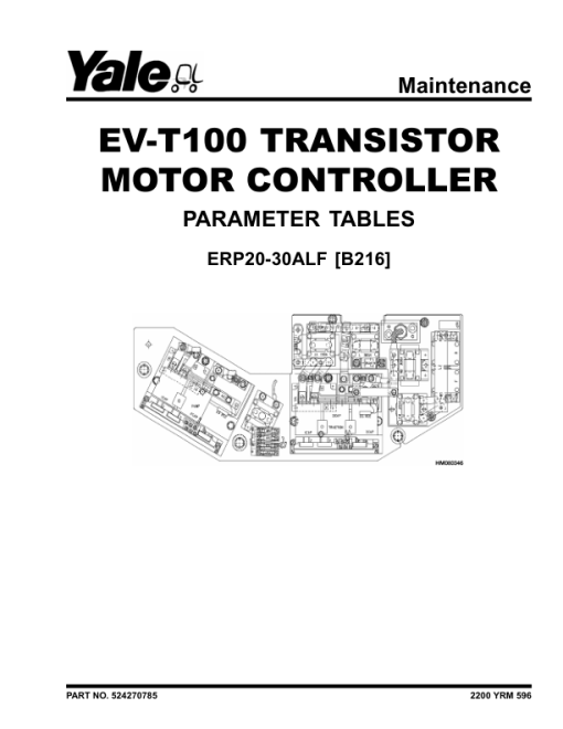 Yale ERP20ALF, ERP25ALF, ERP30ALF Electric Forklift B216 Service Repair Manual - Image 2