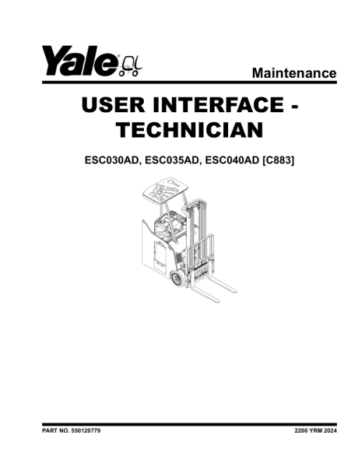 Yale ESC030AD, ESC035AD, ESC040AD Stand Up Forklift C883 Series Repair Manual - Image 3