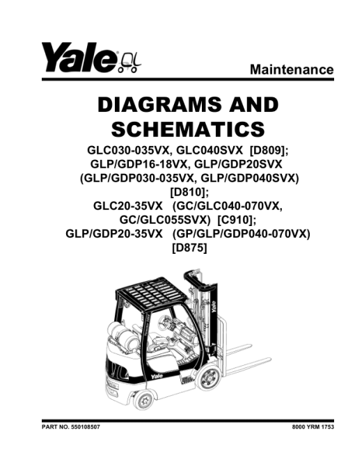 Yale GC040VX, GC050VX, GC055SVX, GC60VX, GC070VX Forklift C910 Series Repair Manual - Image 4