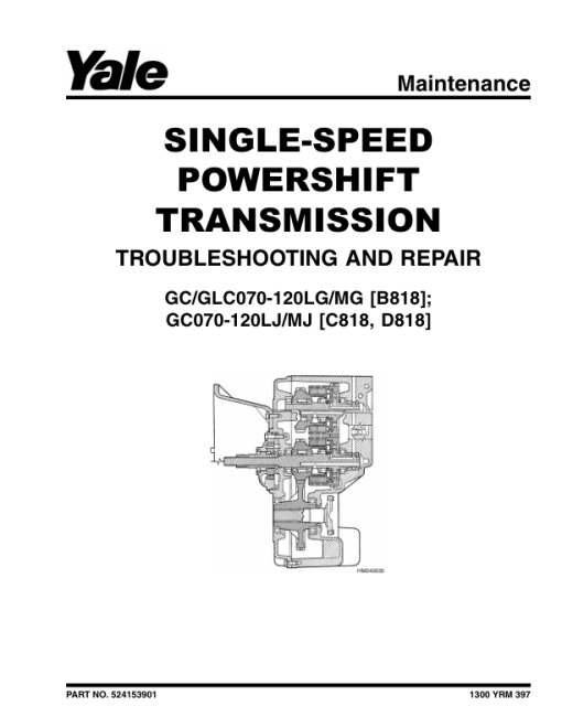 Yale GC070LG, GLC070LG, GC080LG, GLC080LG, GD100MG, GLC100MG, GD120MG, GLC120MG Forklift B818 Repair Manual - Image 2