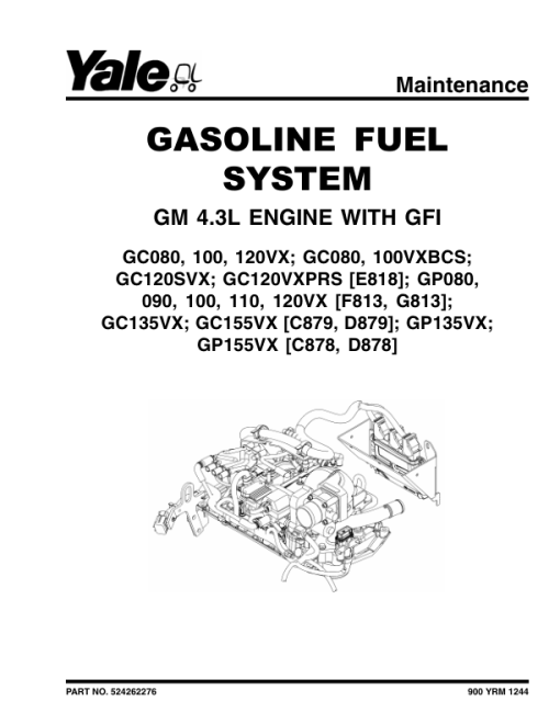 Yale GDC135VX, GDC155VX, GDC135VX, GDC155VX Forklift D879 Series Repair Manual