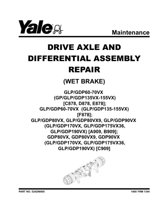 Yale GDC135VX, GDC155VX, GDC135VX, GDC155VX Forklift D879 Series Repair Manual - Image 4