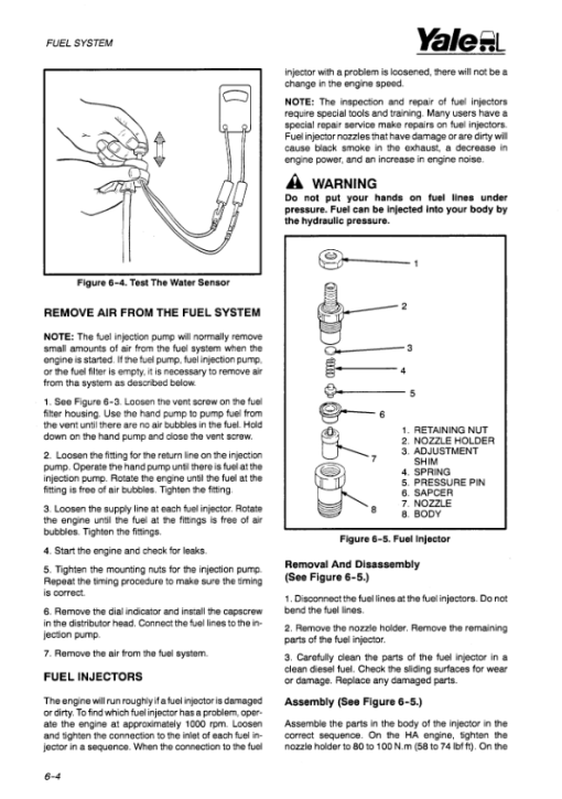 Yale GDP030AF, GDP040AF Forklift A810 Service Repair Manual - Image 4