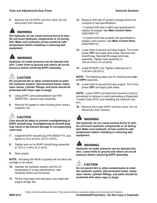 Yale GDP040VX, GDP045VX, GDP050VX, GDP055VX Forklift K813 Series Repair Manual - Image 2