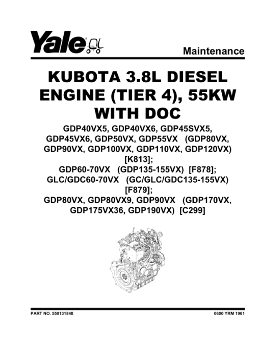 Yale GDP040VX, GDP045VX, GDP050VX, GDP055VX Forklift K813 Series Repair Manual - Image 3