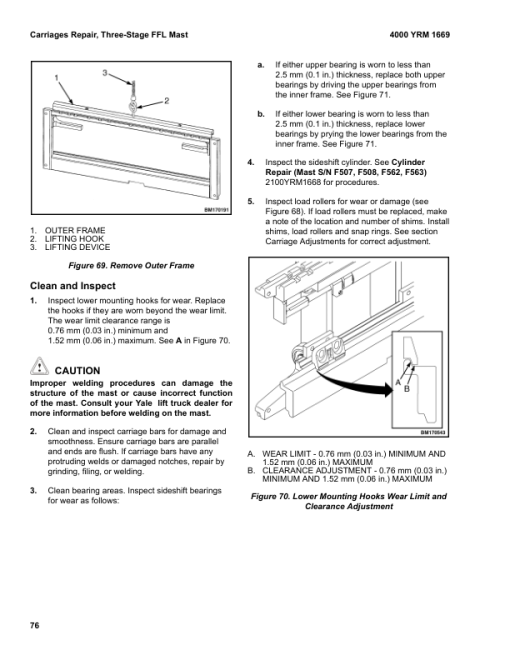 Yale GDP040VX, GDP050VX, GDP060VX, GDP070VX Forklift B875 Service Repair Manual - Image 4