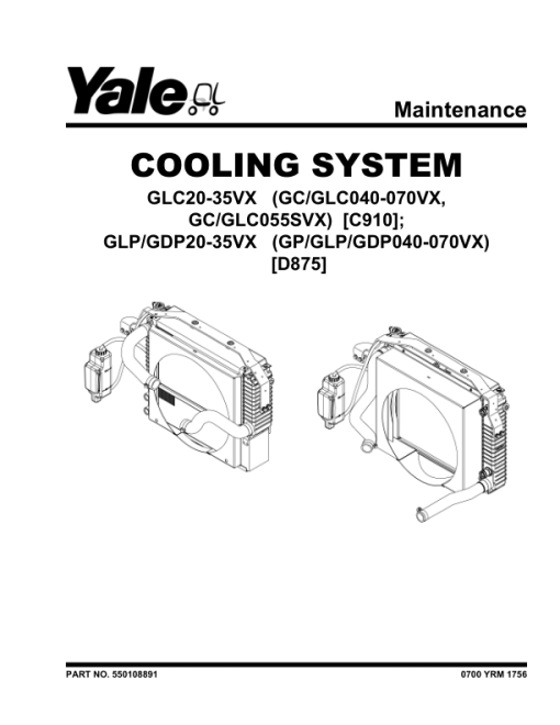 Yale GDP040VX, GDP050VX, GDP060VX, GDP070VX Forklift D875 Series Repair Manual - Image 5