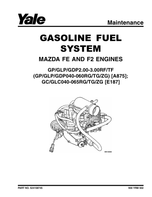 Yale GDP040ZG, GDP040RG, GDP040TG,GDP060ZG, GDP060RG, GDP040TG Forklift A875 Service Repair Manual - Image 2