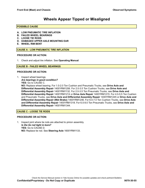 Yale GDP080VX, GDP090VX, GDP100VX, GDP110VX, GDP120VX Forklift G813 Series Repair Manual - Image 5